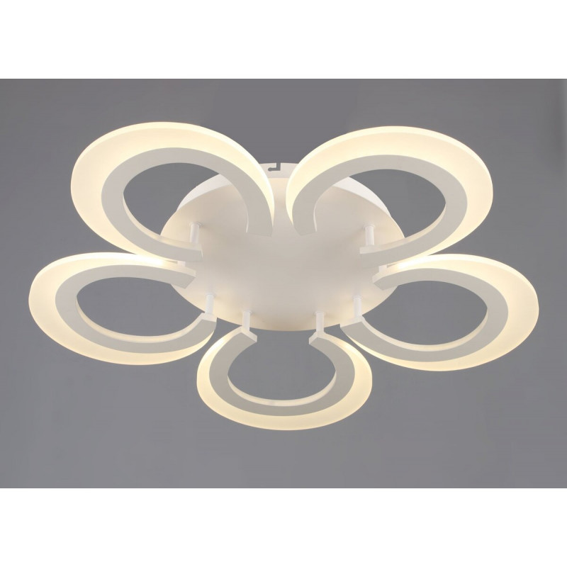 Люстра стельова світлодіодна VALESO 5 плафонів LED 35W Білий Сталь Акрил 3000K+6500K YH1426/5