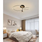 Світлодіодна стельова люстра LCD3167, Чорна