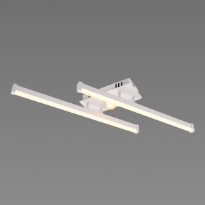 Люстра стельова світлодіодна VALESO 2 плафони LED 20W Білий Золото Сталь Акрил YH1310/2