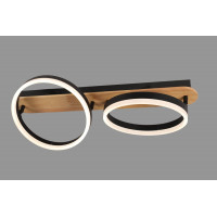 Люстра Стельова VALESO LED 77080-2L Чорна/Дерево