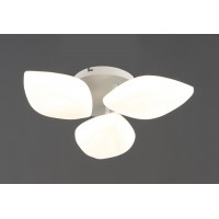 Люстра стельова світлодіодна VALESO 3 плафони LED 36W Білий Сталь Акрил 3000K+6500K YH1411/3