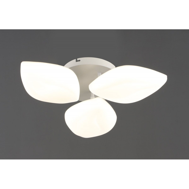 Люстра стельова світлодіодна VALESO 3 плафони LED 36W Білий Сталь Акрил 3000K+6500K YH1411/3