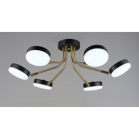 Люстра стельова світлодіодна VALESO N6665/6, LED, 15000LM, Чорний+Мідний