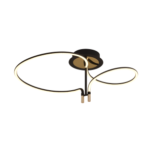 Світлодіодна стельова люстра LCD3167, Чорна