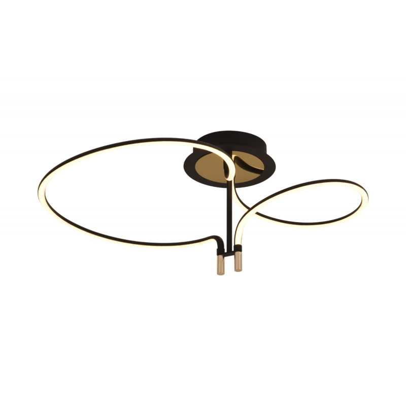 Світлодіодна стельова люстра LCD3167, Чорна