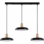 Підвісна люстра XI3342-3 чорний + дерево