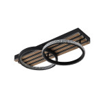 Люстра стельова світлодіодна VALESO 3302/2 LED акрил+метал+дерево димерна