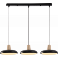 Підвісна люстра XI3342-3 чорний + дерево