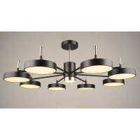 Люстра стельова світлодіодна Sirius B N4192/8 BK+FGD