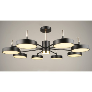 Люстра стельова світлодіодна Sirius B N4192/8 BK+FGD