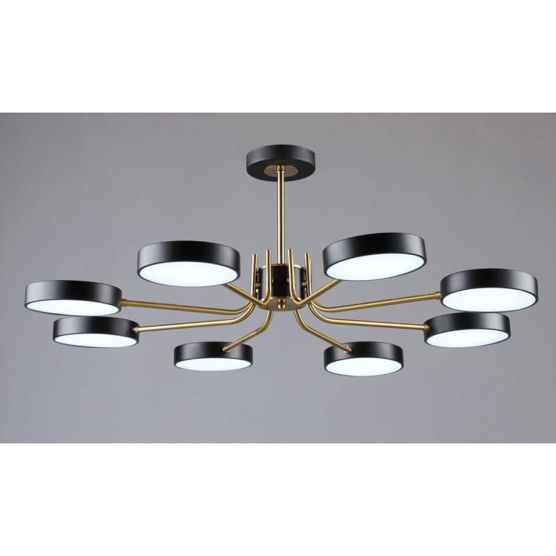 Люстра світлодіодна в стилі лофт Sirius B N6371/8 BK+COP