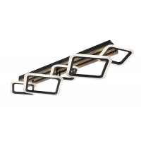 Люстра стельова світлодіодна VALESO 3314/3+2 лінійна 100W чорний + дерево