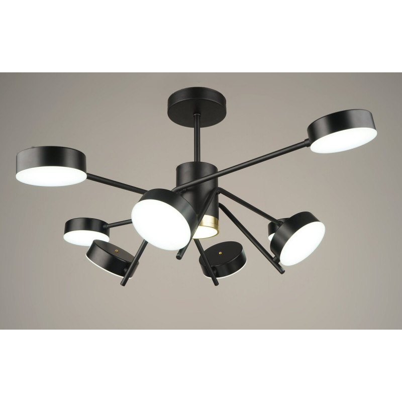 Люстра світлодіодна акрилова Sirius B N4182/8 112W BK