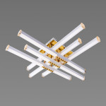 Люстра світлодіодна акрилова Sirius B YH836/6 WT+GD 78W
