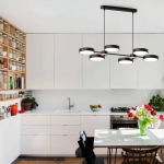 Люстра підвісна світлодіодна Sirius B X13284/6 BK+WOOD чорна