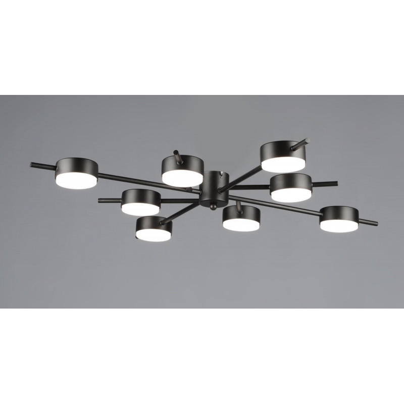 Люстра стельова світлодіодна на 8 плафонів VALESO N6717/8 GX53 Чорний N6717/8