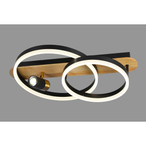 Люстра стельова світлодіодна VALESO 77084/2+1, чорний