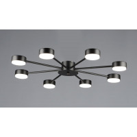 Люстра стельова на 8 плафонів VALESO N6710/8, патрон GX53, Чорний