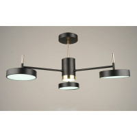 Люстра стельова світлодіодна Sirius B N4192/3 BK+FGD