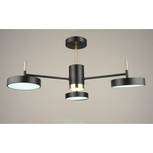 Люстра стельова світлодіодна Sirius B N4192/3 BK+FGD