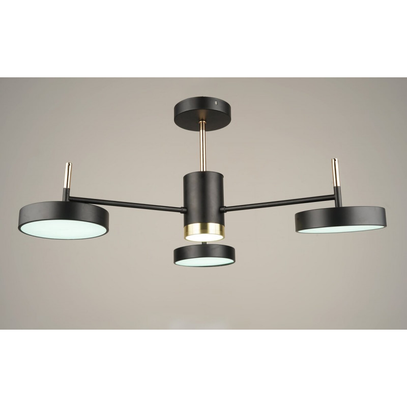 Люстра стельова світлодіодна Sirius B N4192/3 BK+FGD