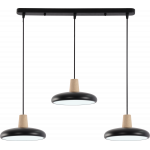 Підвісна люстра XI3342-3 чорний + дерево
