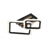 Люстра стельова світлодіодна VALESO 3314/1+1 чорний + дерево 24W трирежимна