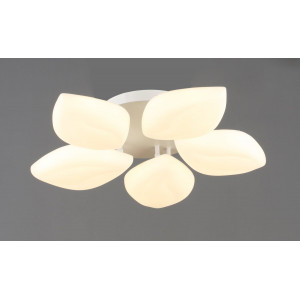 Люстра стельова світлодіодна VALESO 5 плафонів LED 60W Білий Сталь Акрил 3000K+6500K YH1411/5