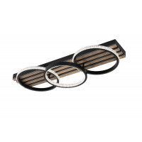 Люстра стельова світлодіодна VALESO 3302/3 LED димерна чорний + дерево