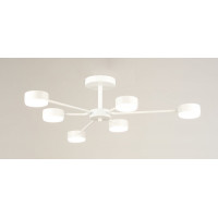 Люстра стельова на 6 плафонів VALESO N6827/6, патрон GX53, кругла, Білий