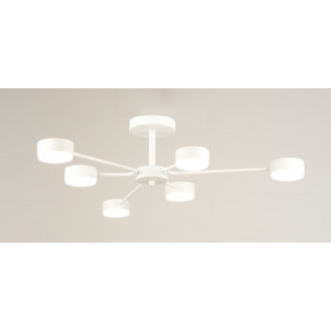 Люстра стельова на 6 плафонів VALESO N6827/6, патрон GX53, кругла, Білий