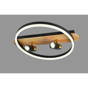 Люстра стельова світлодіодна VALESO 77084/1+2S, чорний