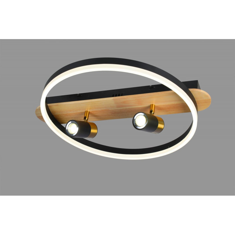 Люстра стельова світлодіодна VALESO 77084/1+2S, чорний