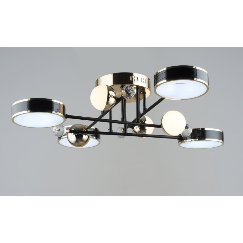 Люстра світлодіодна акрилова Sirius B YH1101/4+4 BK+FGD