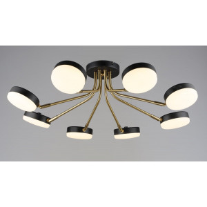 Люстра світлодіодна акрилова у вітальню Sirius B N6665/8 COP+BK