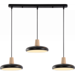 Підвісна люстра XI3342-3 чорний + дерево