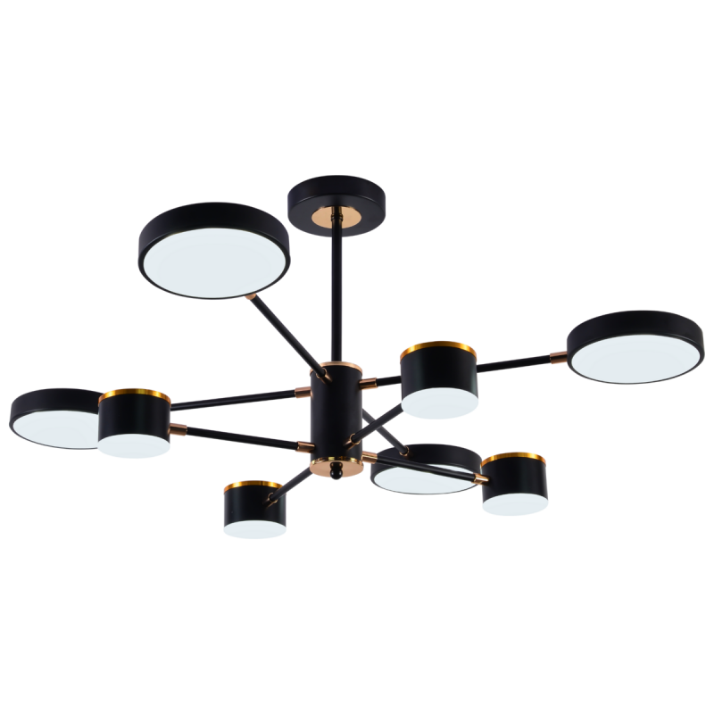 Люстра світлодіодна акрилова Sirius B X13288/8 BK+FGD