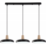 Підвісна люстра XI3342-3 чорний + дерево