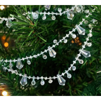 Гірлянда новорічна Міні-LED VALESO Кристал Сріблястий провід Тепле світло LKS8902