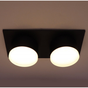 Світильник точковий Sirius PRD S 3626S-2 BK на 2 лампочки