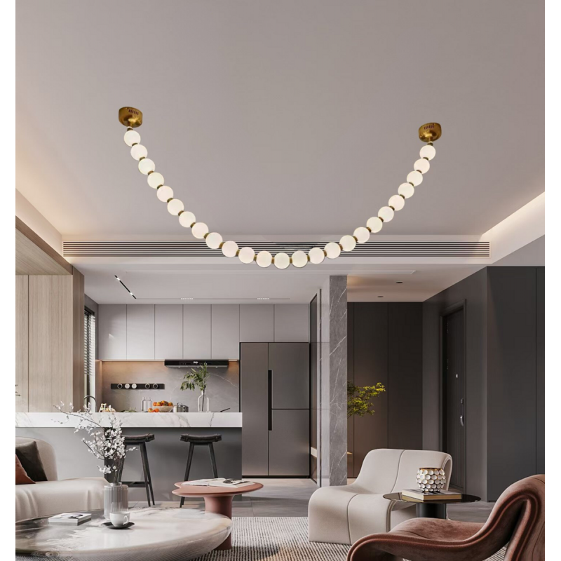 Люстра підвісна велика сучасна перлина VALESO G3873-25 Copper 60W