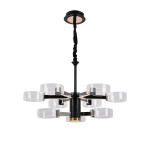 Люстра світлодіодна акрілова Sirius N 3705-6+3 BLACK+GD 98W