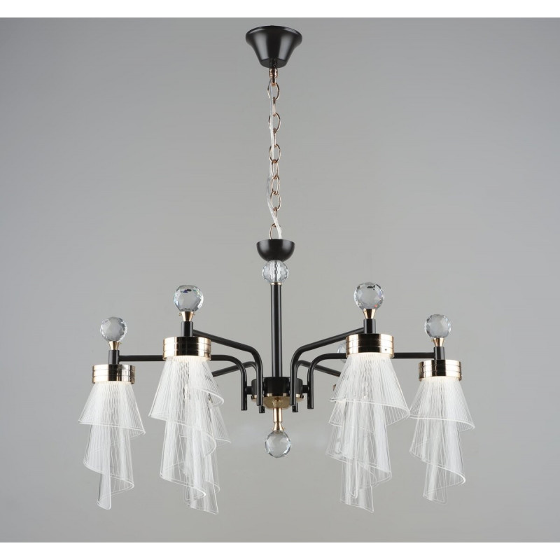 Люстра підвісна класична Sirius B NH6172/6 COFFEE+FGD 72W