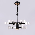 Люстра світлодіодна акрілова Sirius N 3705-6+3 BLACK+GD 98W