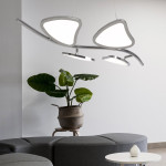 Люстра підвісна світлодіодна пелюстки біла Sirius 2901-4P (64W)