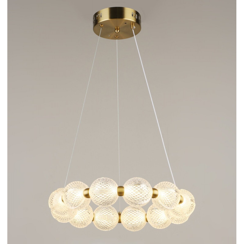 Люстра підвісна світлодіодна VALESO LED 24W Білий Мідь Сталь Акрил YH1438/24W