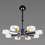 Світлодіодна акрилова люстра Sirius N 3705-8 BLACK+GD