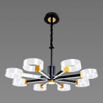 Світлодіодна акрилова люстра Sirius N 3705-8 BLACK+GD