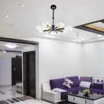 Світлодіодна акрилова люстра Sirius N 3705-8 BLACK+GD