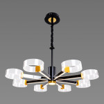 Світлодіодна акрилова люстра Sirius N 3705-8 BLACK+GD